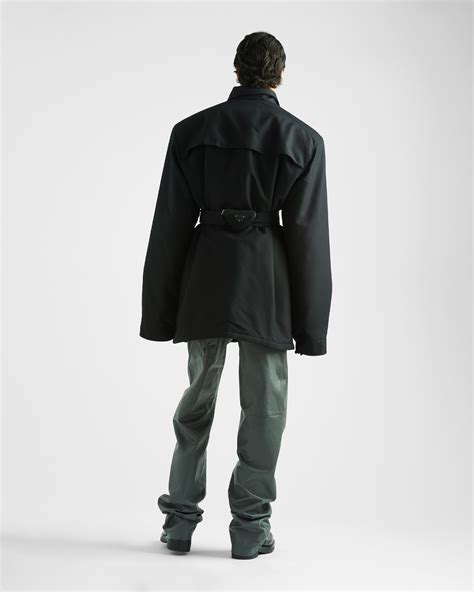 prada technical|Black Technical fabric parka .